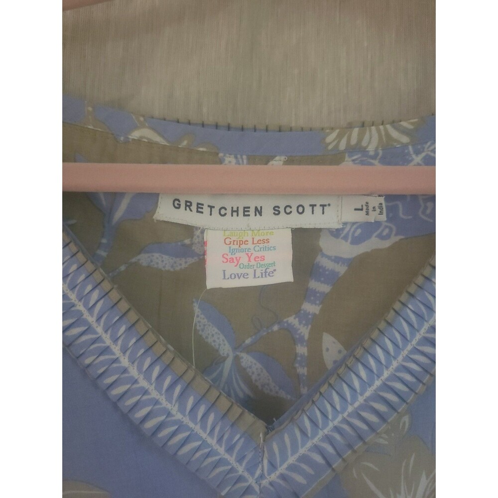 Gretchen Scott Maxi Dress Beach Cover Up Glorious Peri/Khaki NWT L - Picture 4 of 16